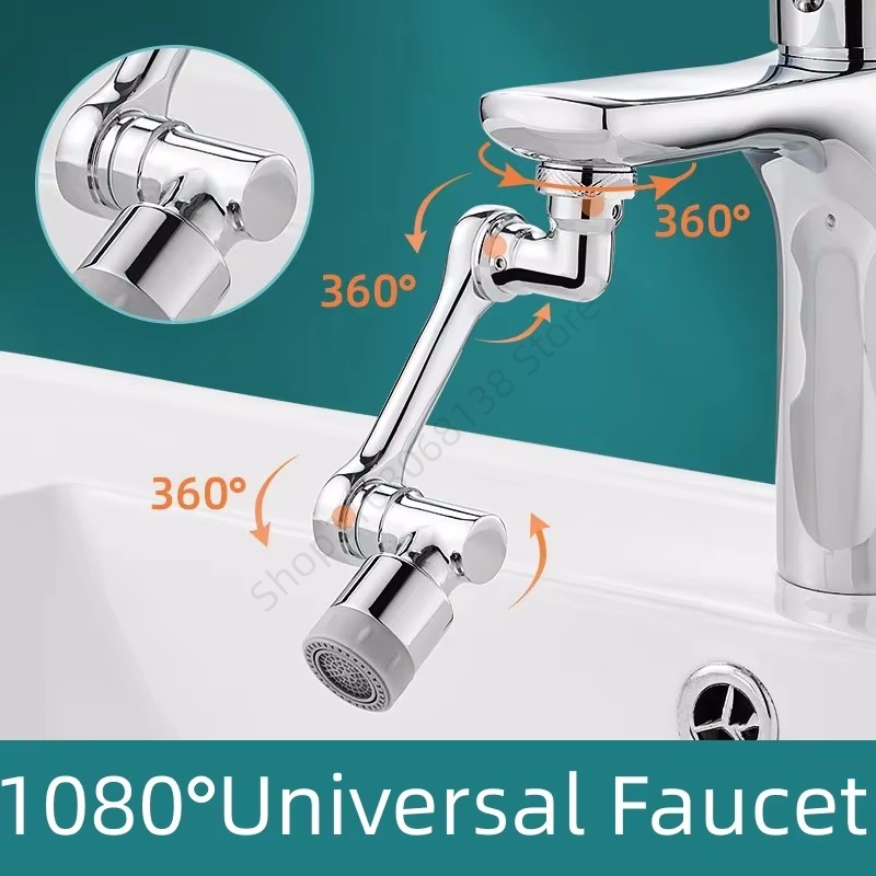 Home Bathroom Taps - 1080° Universal Rotation Extender Faucet Aerator