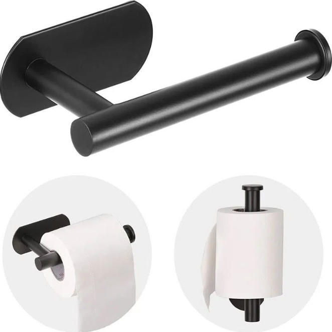 Toilet Paper Holder - 1pc Bathroom Toilet Paper Holder, Self-Adhesive