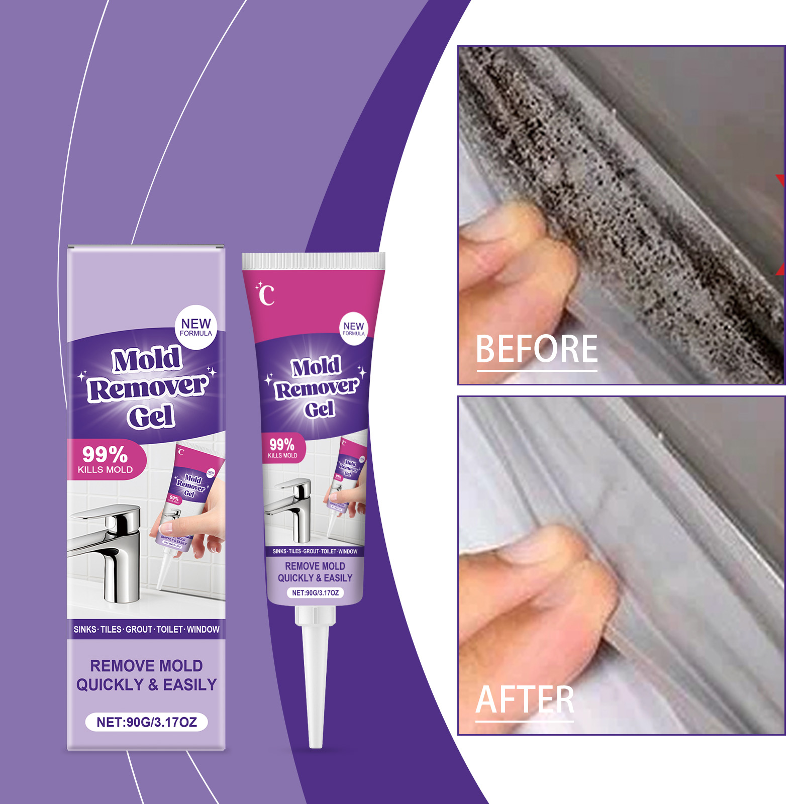 Home Kitchen Bathroom Cleaning - Powerful Household Cleaner Gel For Wall