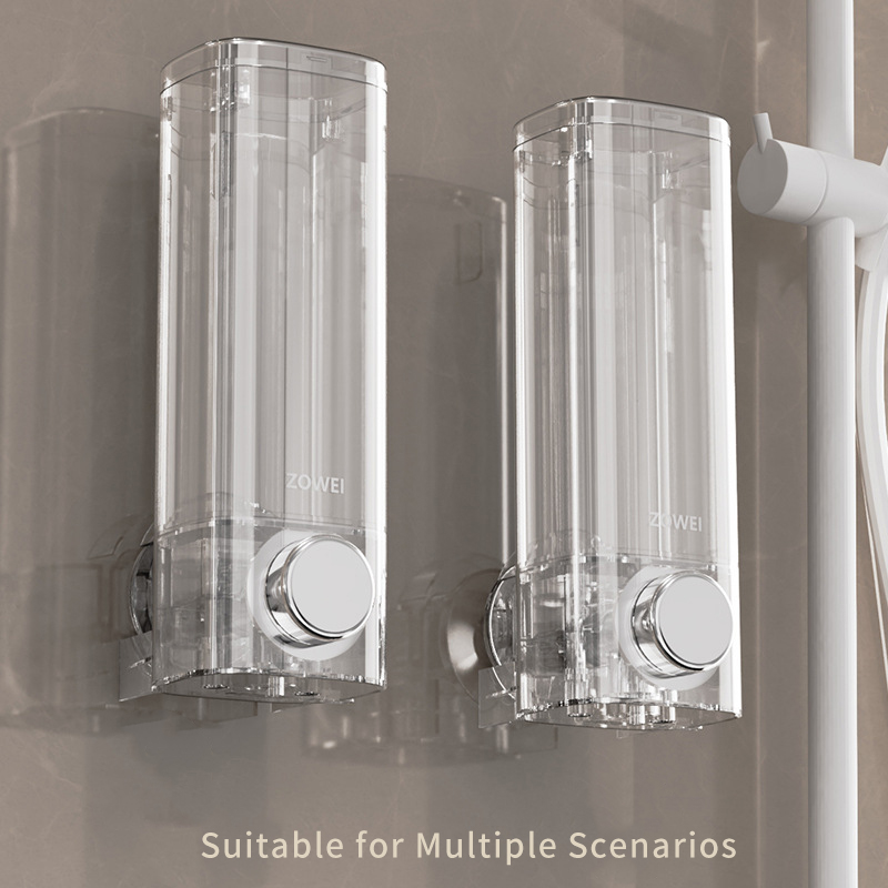 Home Bathroom Wall Soap Dispenser - 450ml New Transparent Liquid Soap Dispenser
