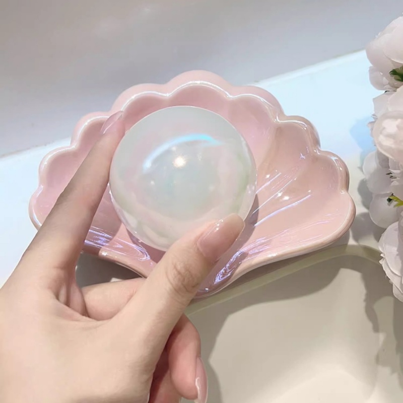 Glass Soap Dish - 1PC Pink Ceramic Soap Dish with