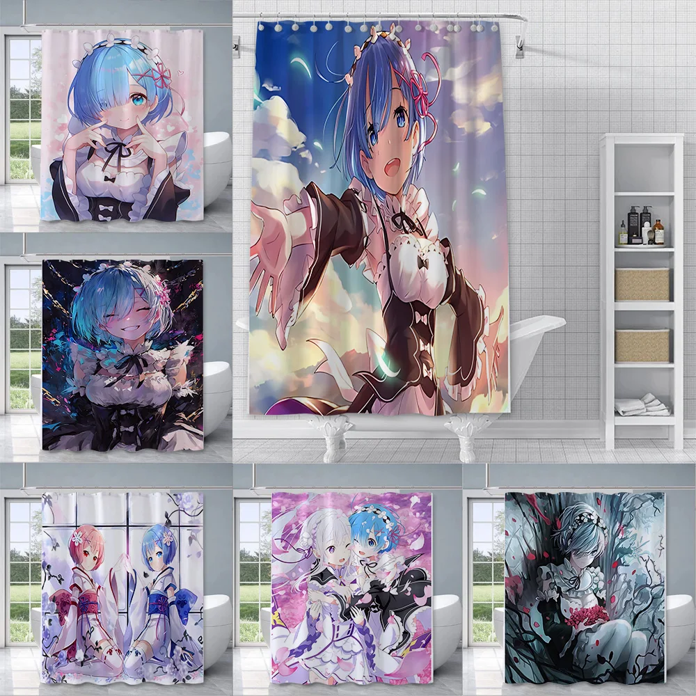 Home Bathroom Reno - Shower Curtain Waterproof Polyester Fabric Paint