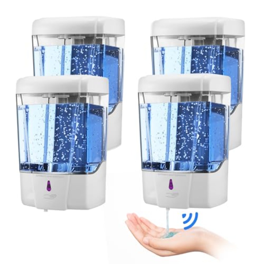 Home Bathroom Wall Soap Dispenser - 4 Pack Touchless Automatic Soap Dispenser