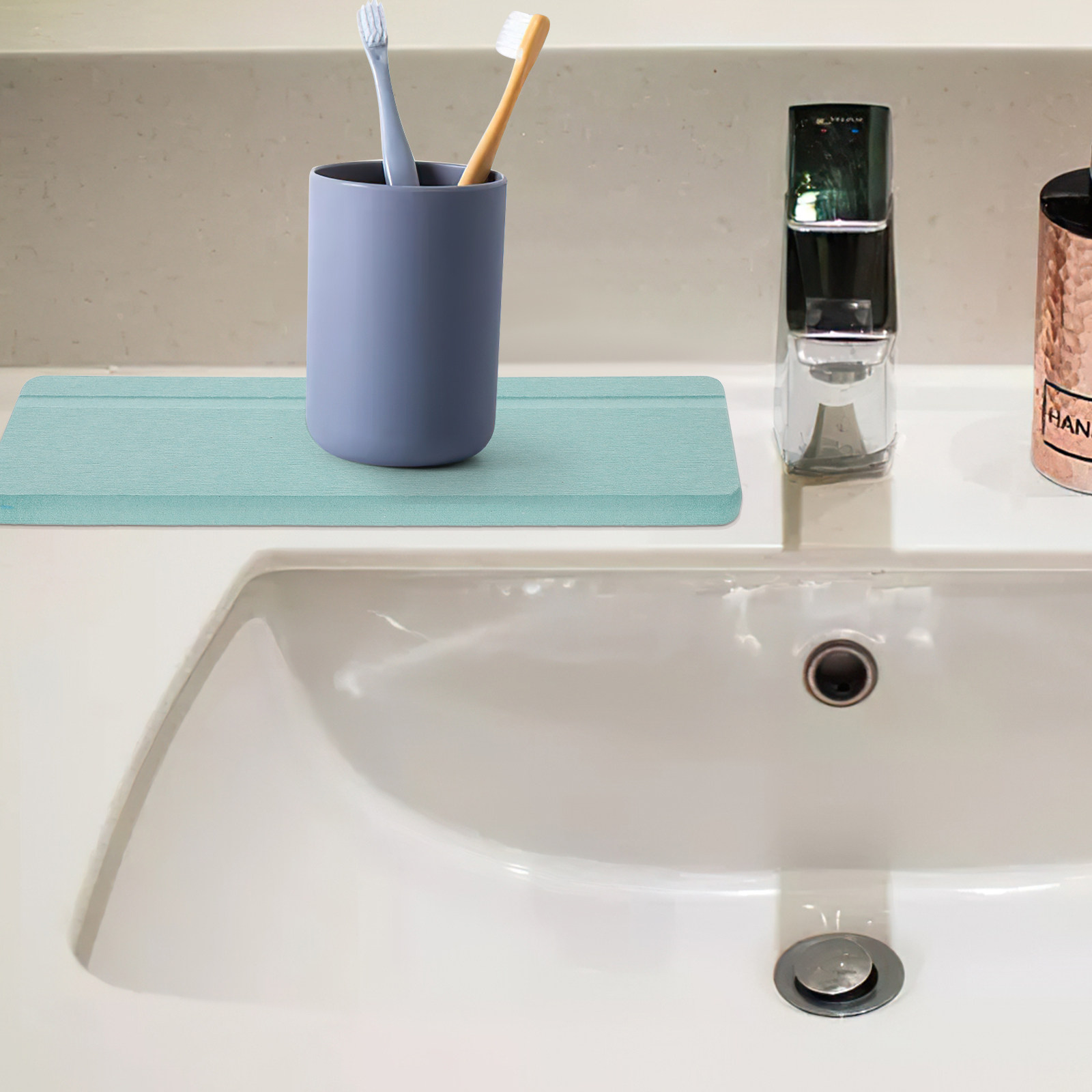 Glass Soap Dish - Absorbent Diatomite Soap Dish Pad Multi-Functional