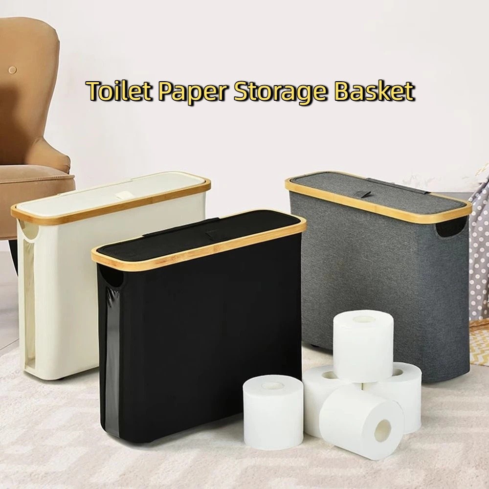 Toilet Paper Holder - Large Capacity Toilet Paper Storage Basket