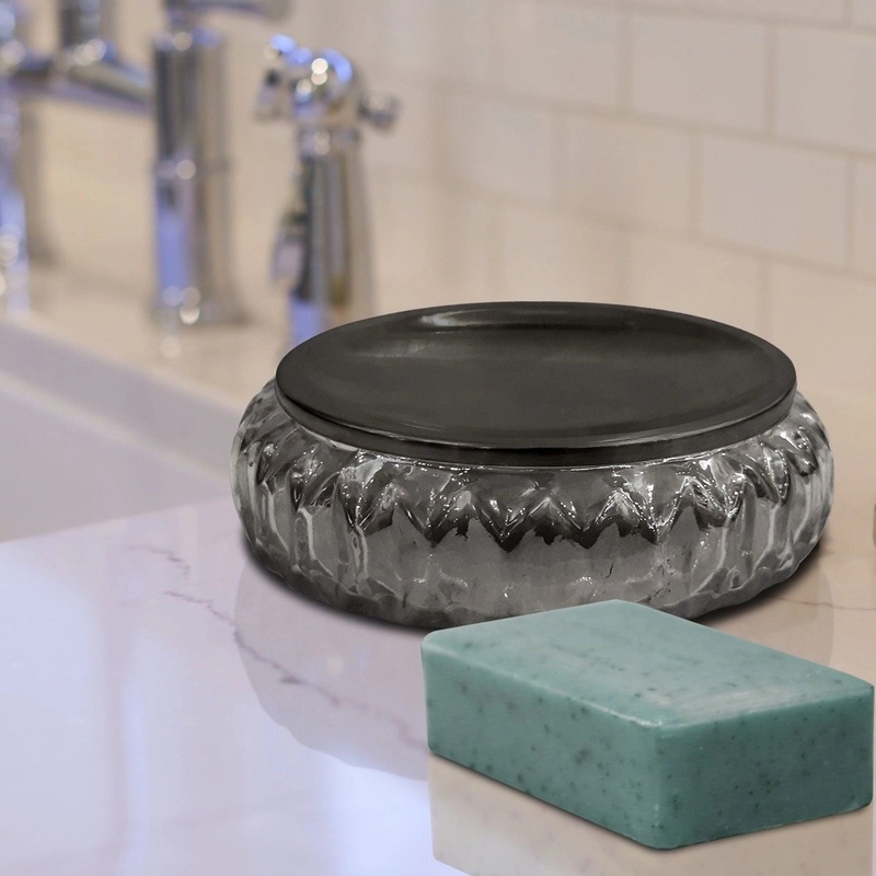 Glass Soap Dish - Glass Soap Dish for Bathroom Shower