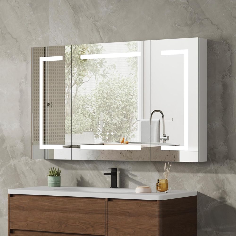 Bathroom Cabinet Mirror - LED Medicine Cabinet with Mirror or