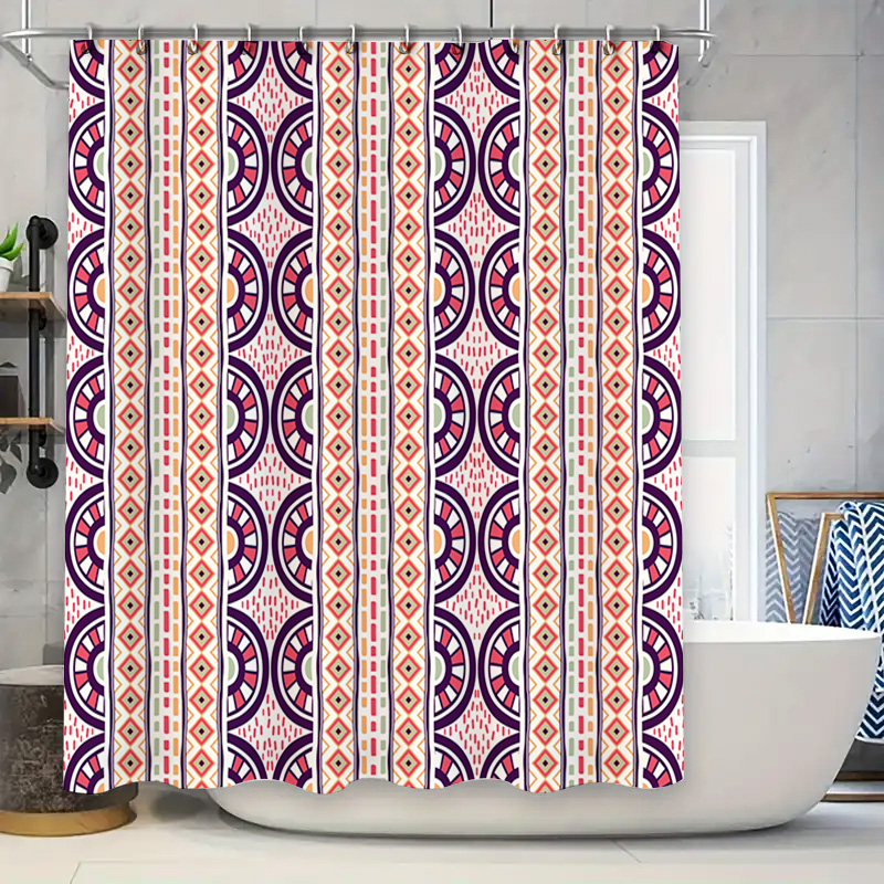 Patterned Shower Curtain Decor - Home Bathroom Reno reseña y precio
