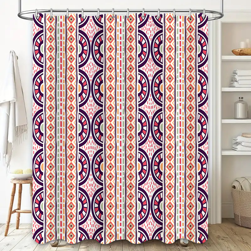 Patterned Shower Curtain Decor - Home Bathroom Reno reseña y precio