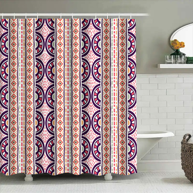 Patterned Shower Curtain Decor - Home Bathroom Reno reseña y precio