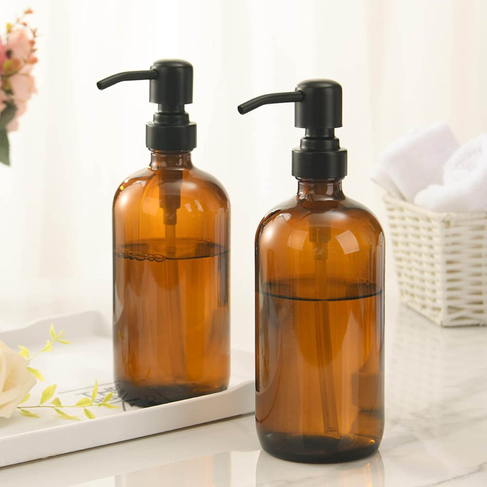 Amber Glass Soap Dispenser wit - Glass Soap Dish reseña y precio