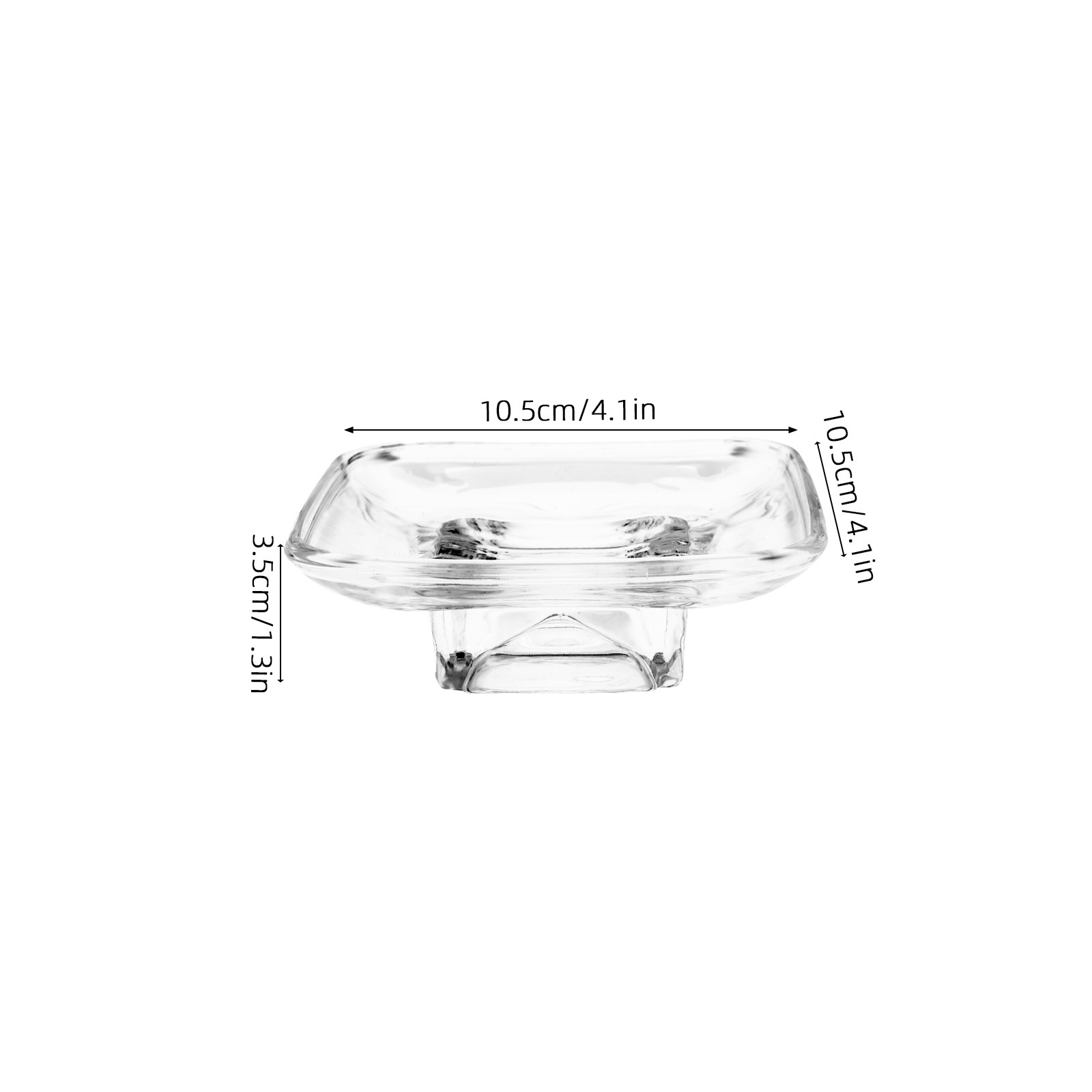 4Pcs Transparent Glass Soap Tr - Glass Soap Dish reseña y precio
