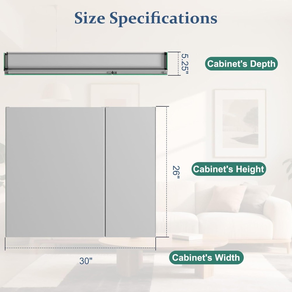 Bathroom Medicine Cabinet with - Bathroom Cabinet Mirror reseña y precio