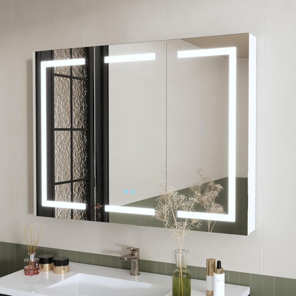 Lighted Medicine Cabinet with  - Bathroom Cabinet Mirror reseña y precio