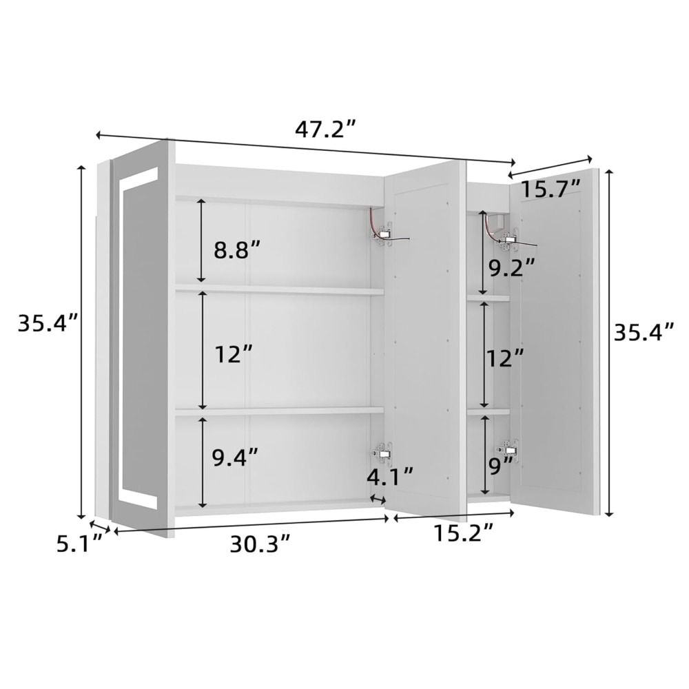 Lighted Medicine Cabinet with  - Bathroom Cabinet Mirror reseña y precio