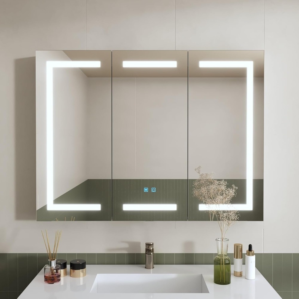 Lighted Medicine Cabinet with  - Bathroom Cabinet Mirror reseña y precio
