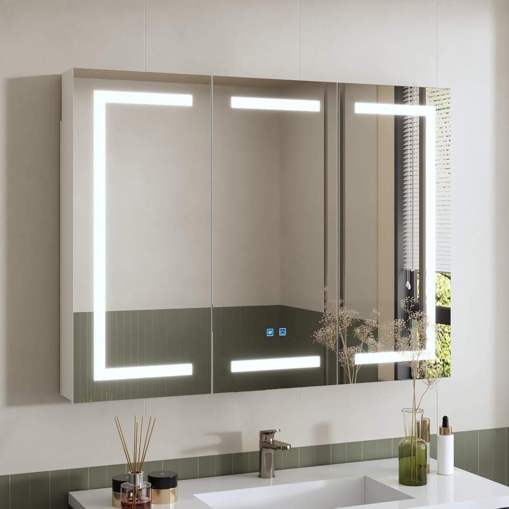 Lighted Medicine Cabinet with  - Bathroom Cabinet Mirror reseña y precio