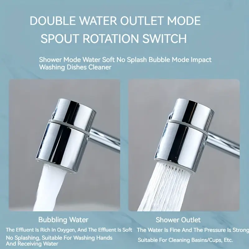 1pc 1080° Swivel Stainless Ste - Home Bathroom Taps reseña y precio