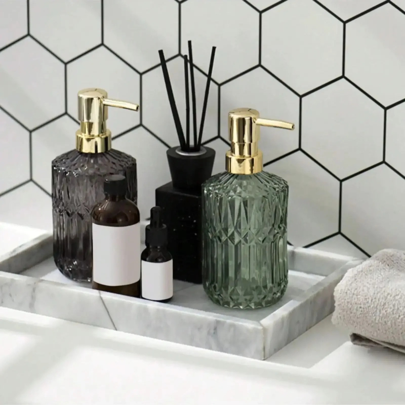 400ML Manual Liquid Soap Dispe - Glass Soap Dish reseña y precio