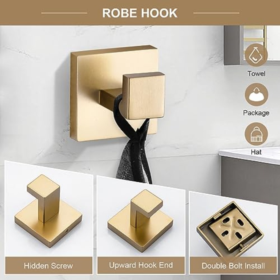 6-Piece Bathroom Towel Bar Set - Toilet Paper Holder reseña y precio
