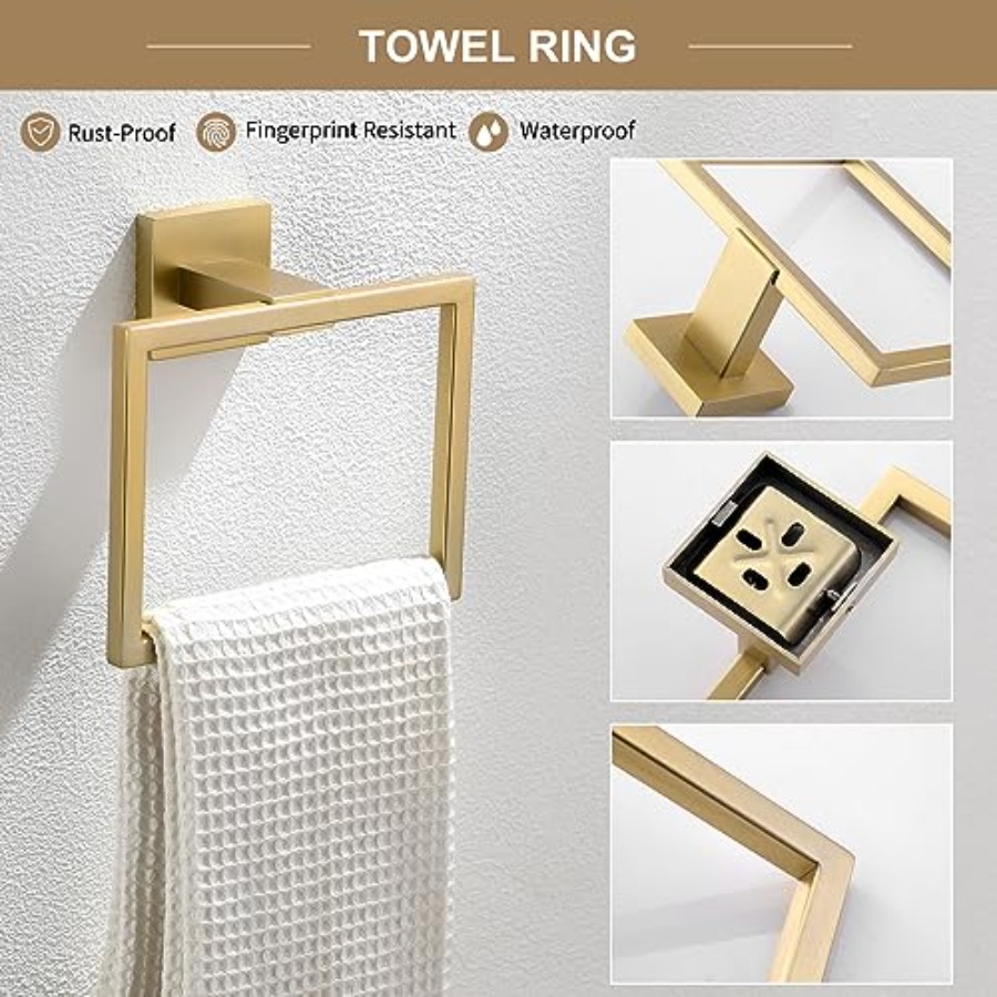 6-Piece Bathroom Towel Bar Set - Toilet Paper Holder reseña y precio