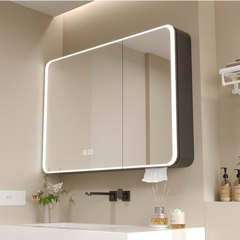 LED Bathroom Mirror Cabinet Al - Bathroom Cabinet Mirror reseña y precio