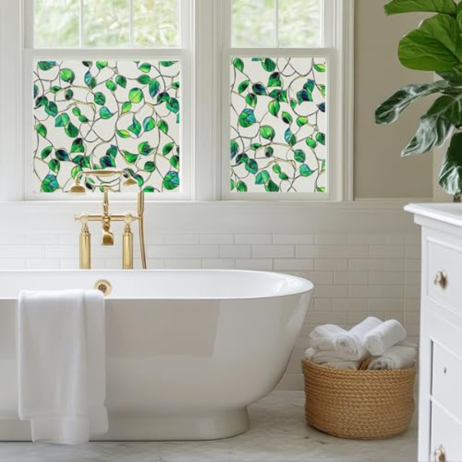 Frosted Glass Window Film Heat - Home Bathroom Window Tint reseña y precio
