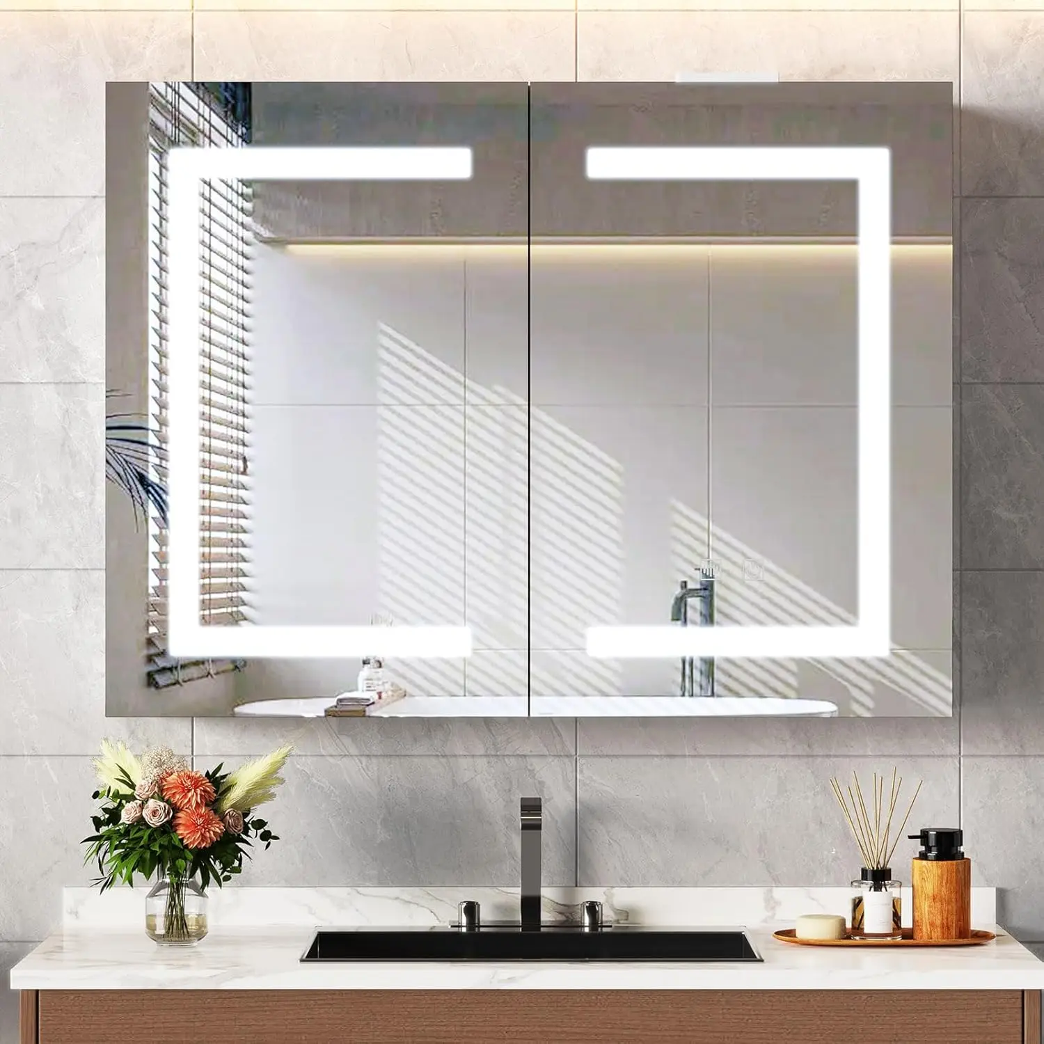 Bathroom Medicine Cabinet with - Bathroom Cabinet Mirror reseña y precio