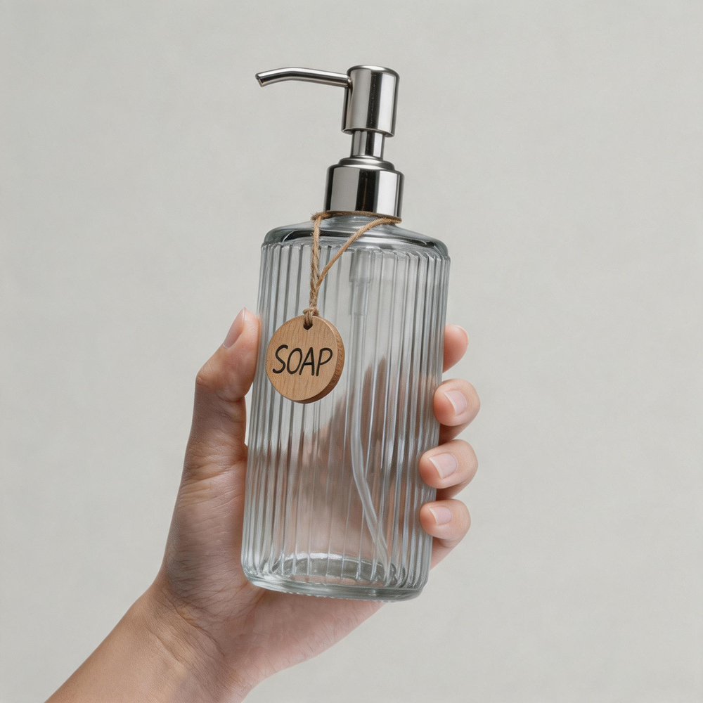 Glass Soap Dispenser with Rust - Glass Soap Dish reseña y precio