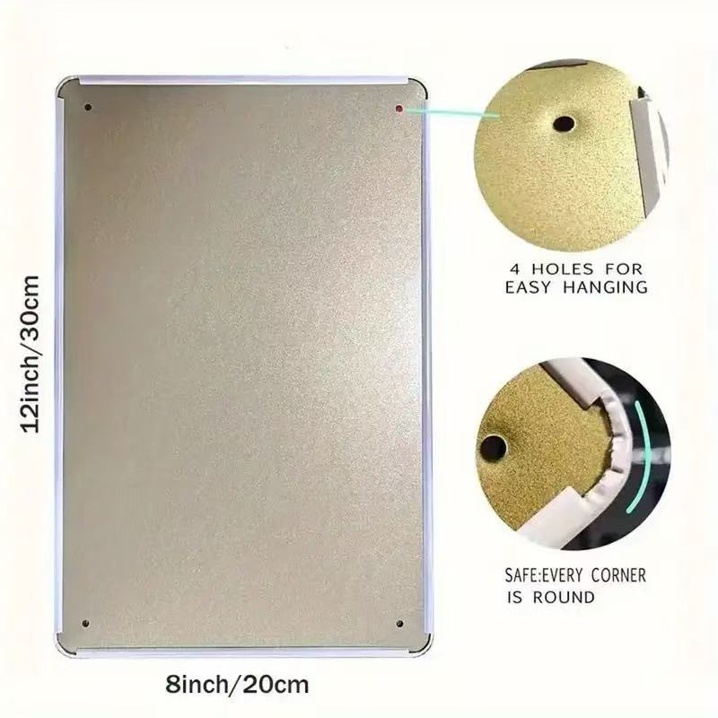 2D Flat Retro Metal Sign - Tur - Home Bathroom Design reseña y precio