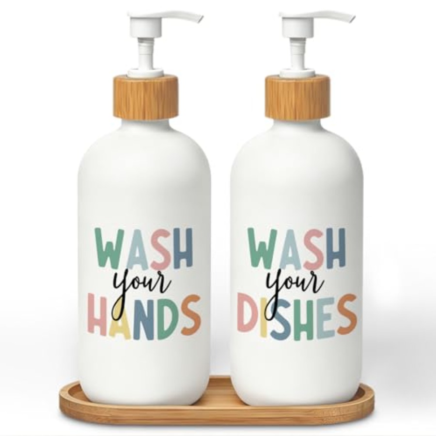 Boho Hand and Dish Soap Dispen - Glass Soap Dish reseña y precio