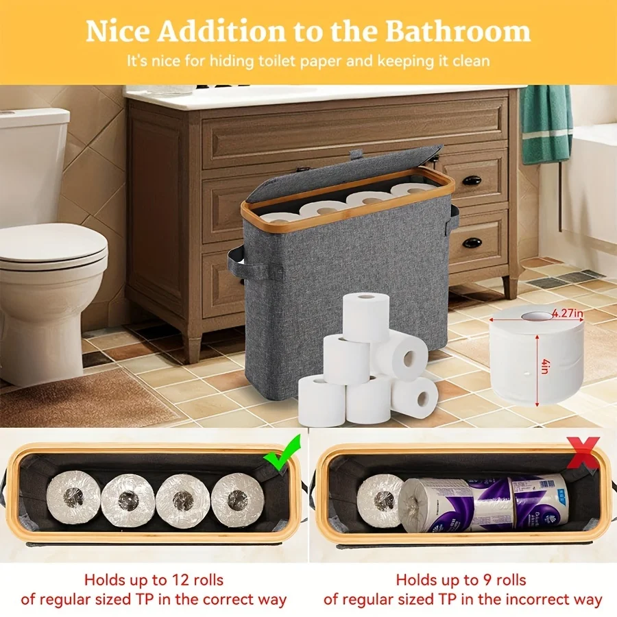 12Rolls Bamboo Toilet Paper Ho - Toilet Paper Holder reseña y precio