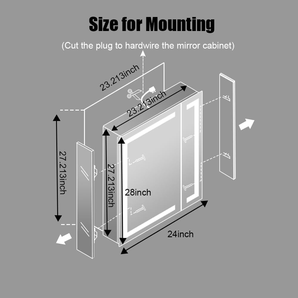 Illuminated Bathroom Mirror Ca - Bathroom Cabinet Mirror reseña y precio
