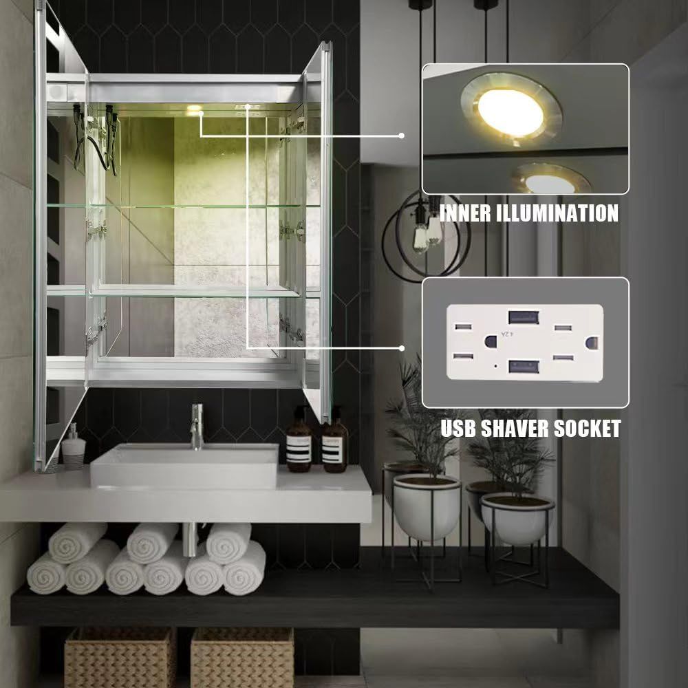 Illuminated Bathroom Mirror Ca - Bathroom Cabinet Mirror reseña y precio