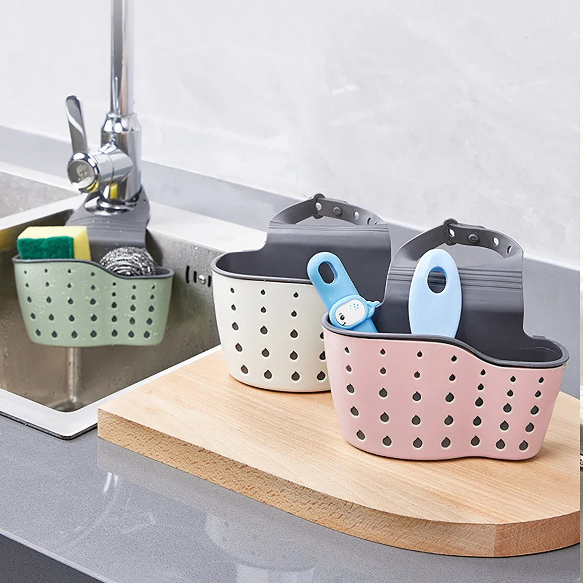 1/2pcs Sink Draining Hanging B - Home Bathroom Taps reseña y precio