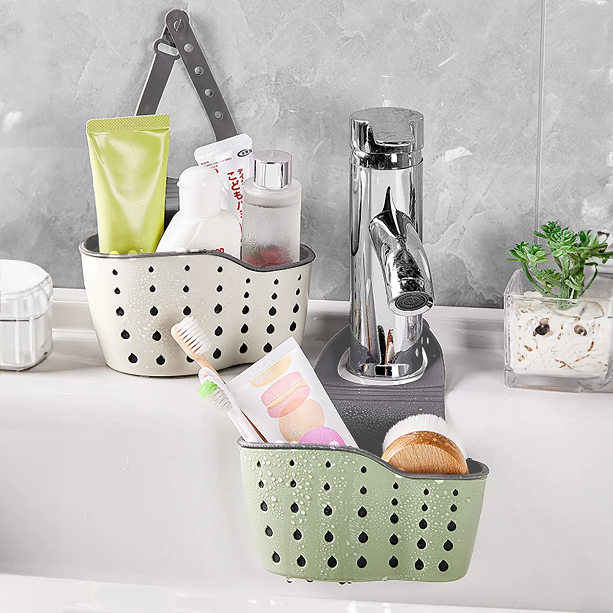 1/2pcs Sink Draining Hanging B - Home Bathroom Taps reseña y precio