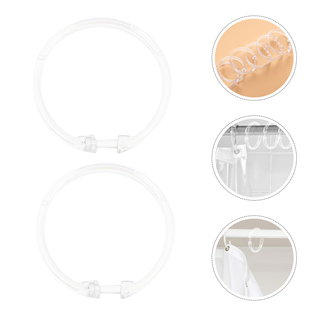 15Pcs Clear Shower Curtain Rin - Home Bathroom Design reseña y precio