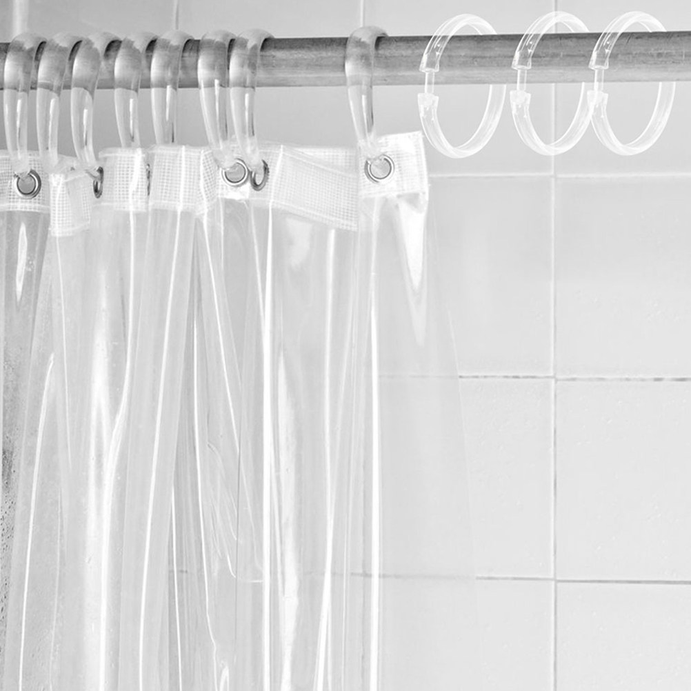 15Pcs Clear Shower Curtain Rin - Home Bathroom Design reseña y precio