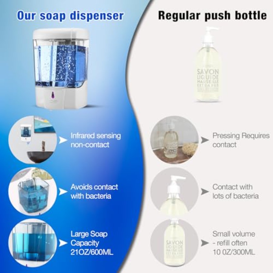 4 Pack Touchless Automatic Soa - Home Bathroom Wall Soap Dispenser reseña y precio