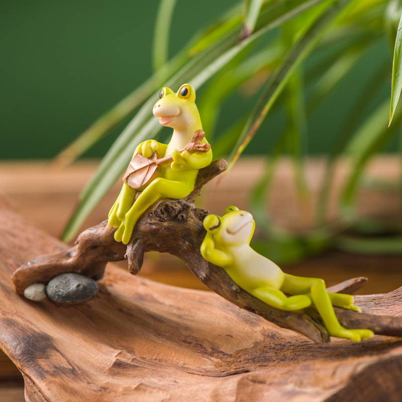 Resin Funny Frog Figurines For - Tiny Home Bathroom Kit reseña y precio