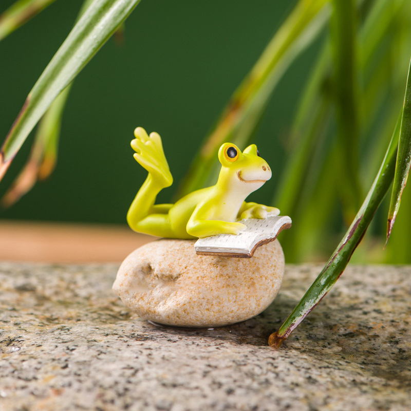 Resin Funny Frog Figurines For - Tiny Home Bathroom Kit reseña y precio