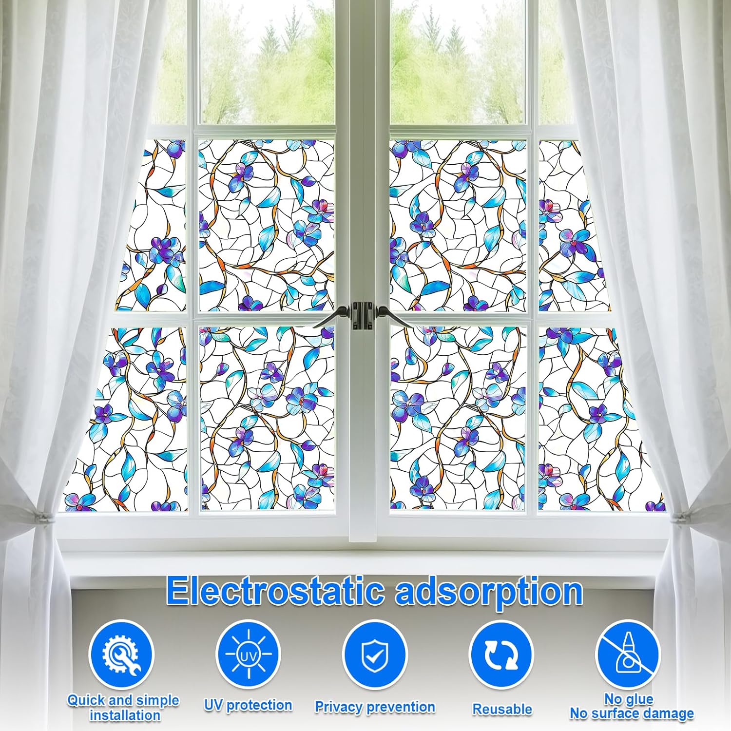 Frosted Glass Window Film, UV  - Home Bathroom Window Tint reseña y precio