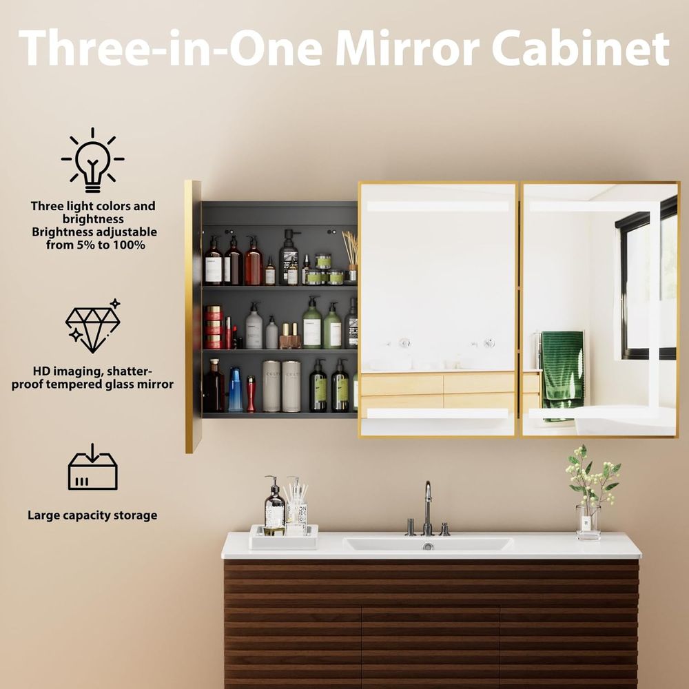 Illuminated Bathroom Mirror Ca - Bathroom Cabinet Mirror reseña y precio