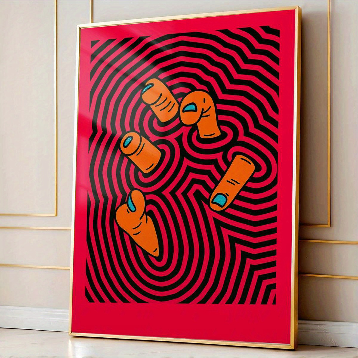Modern Abstract Finger Art Pos - Home Bathroom Design reseña y precio