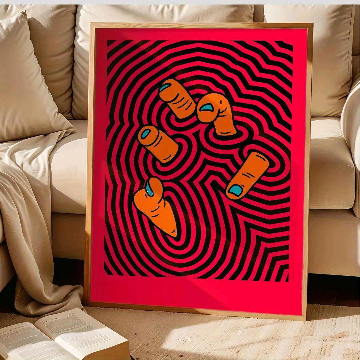 Modern Abstract Finger Art Pos - Home Bathroom Design reseña y precio