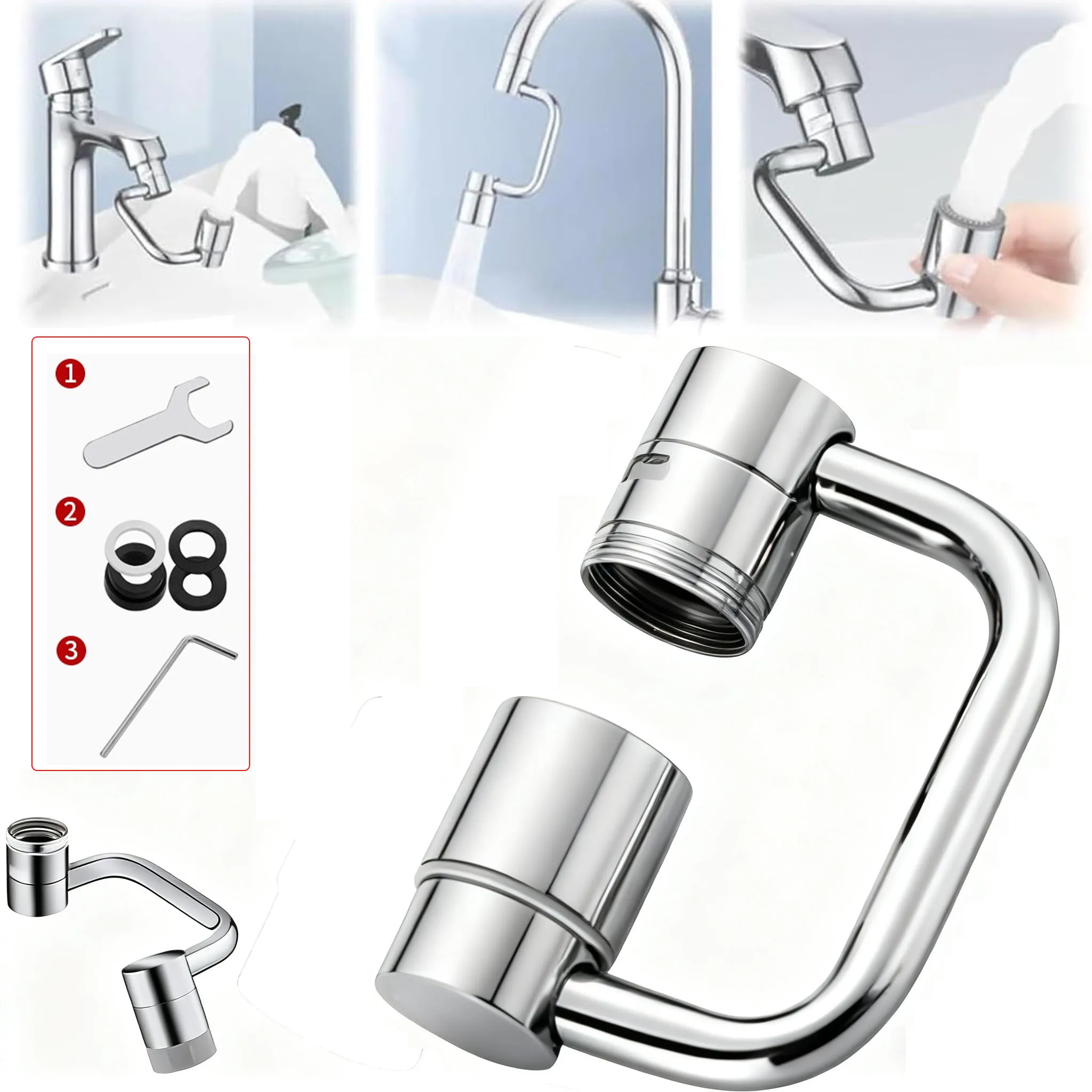 2/1Pcs 1080 Degree Swivel Stai - Home Bathroom Taps reseña y precio