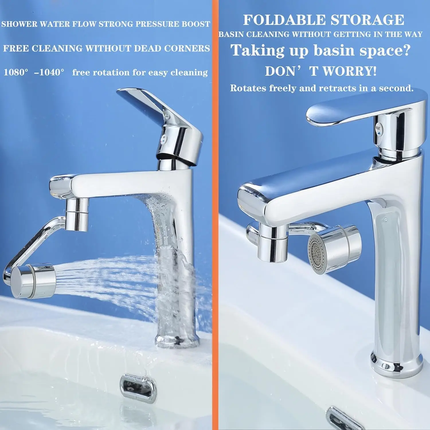 2/1Pcs 1080 Degree Swivel Stai - Home Bathroom Taps reseña y precio