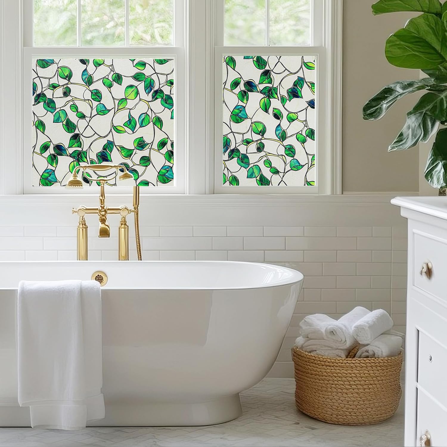 Frosted Glass Window Film for  - Home Bathroom Window Tint reseña y precio