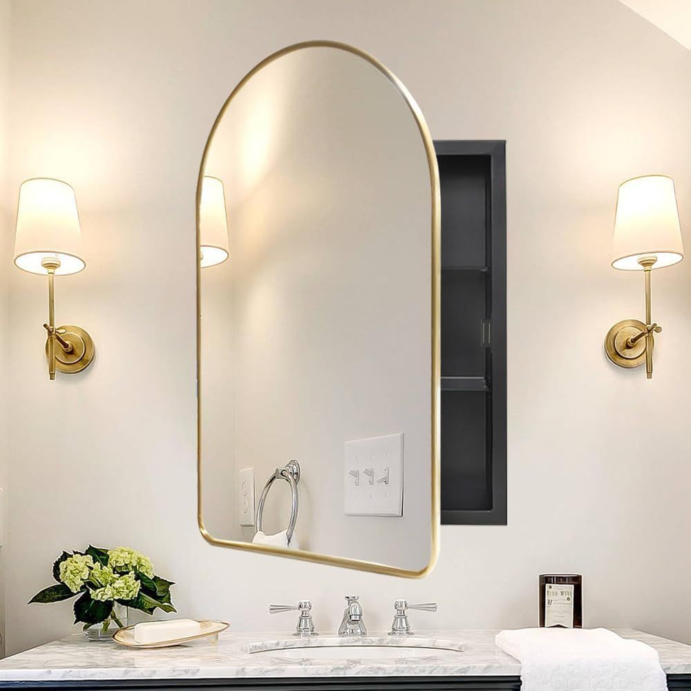 Arched Medicine Cabinet with M - Bathroom Cabinet Mirror reseña y precio