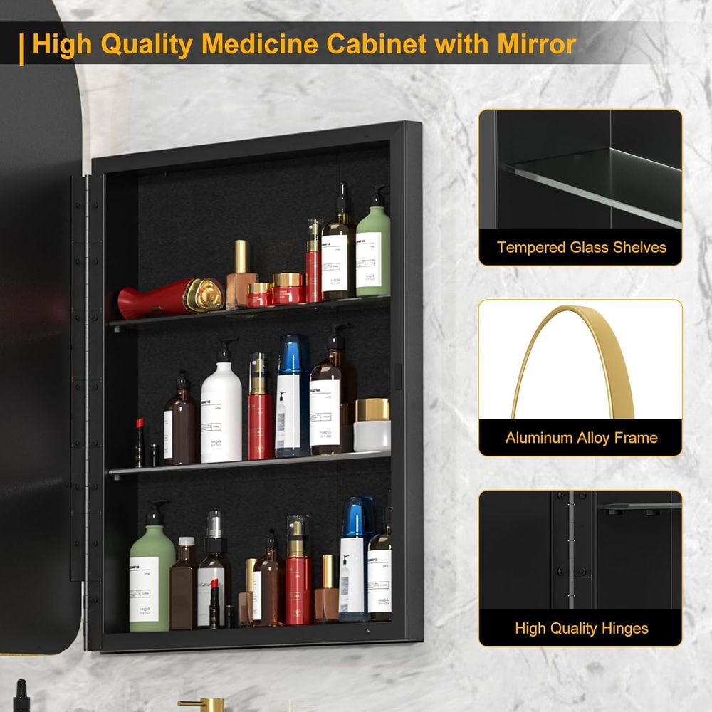 Arched Medicine Cabinet with M - Bathroom Cabinet Mirror reseña y precio